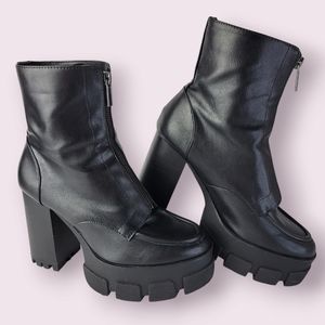 Bershka Chunky Platform‎ Heel Ankle Boots Size 37